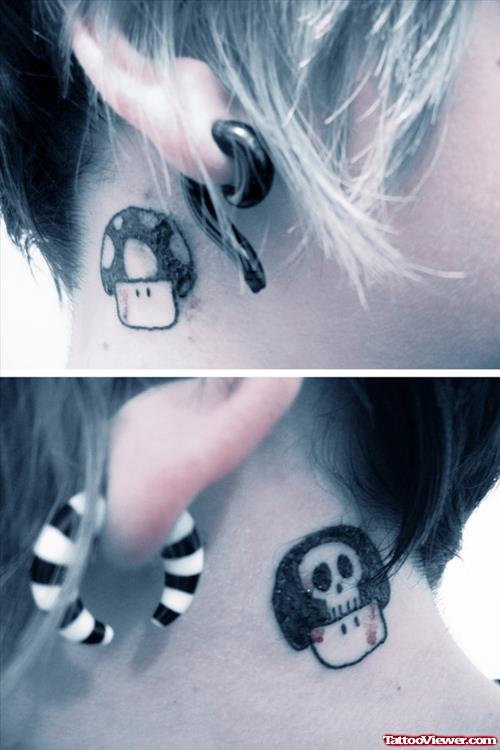 Pirate Mario Mushroom Ear Tattoos
