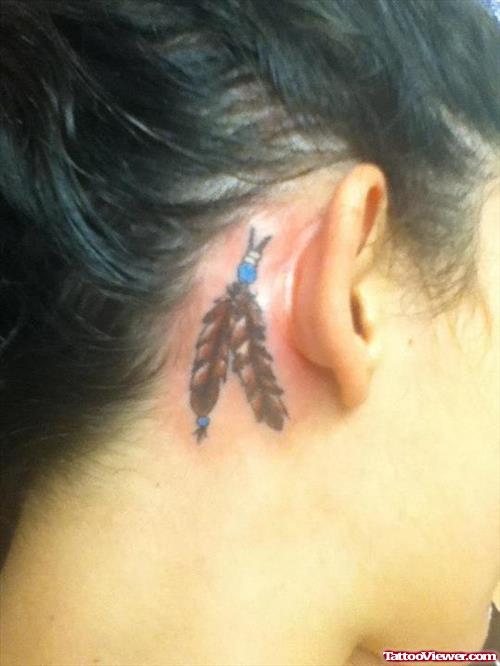Best Feather Ear Tattoo For Girls