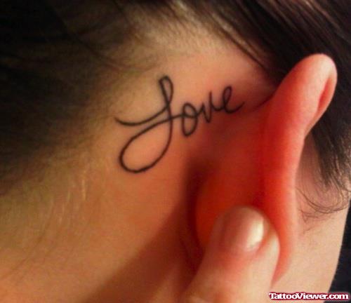 Best Love Tattoo Behind Ear
