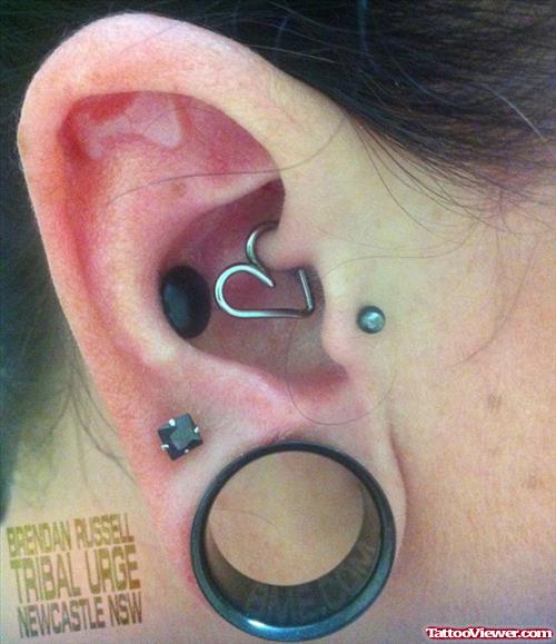 Love Tattoo Behind Ear For Girls