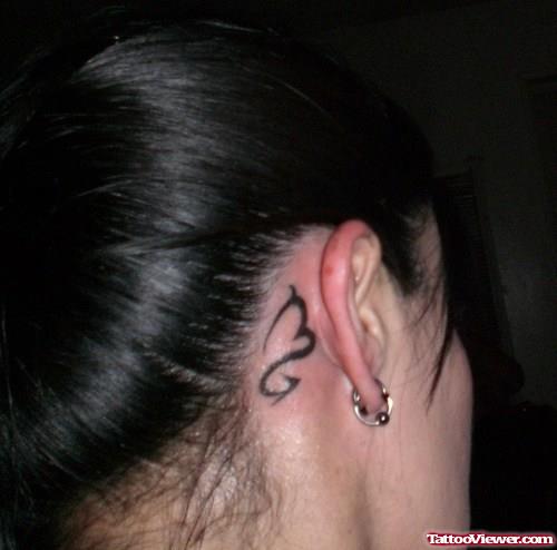 Devil Heart Ear Tattoo