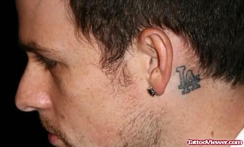 Joel Madden Behind Ear Tattoo