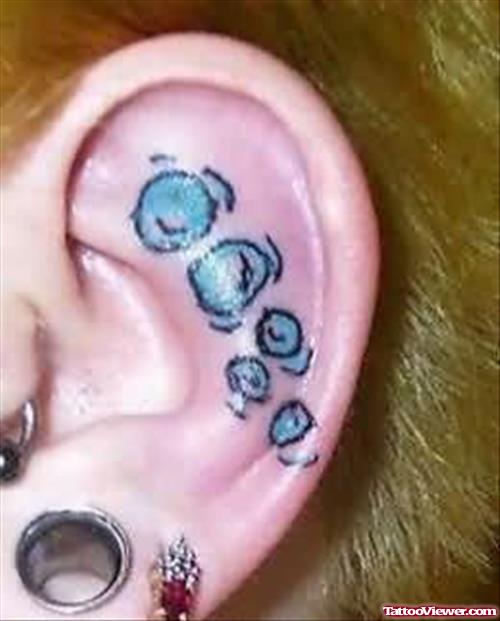 Smileys Tattoos Inside The Ear