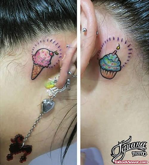 Icecream Ear Tattoo Pictures