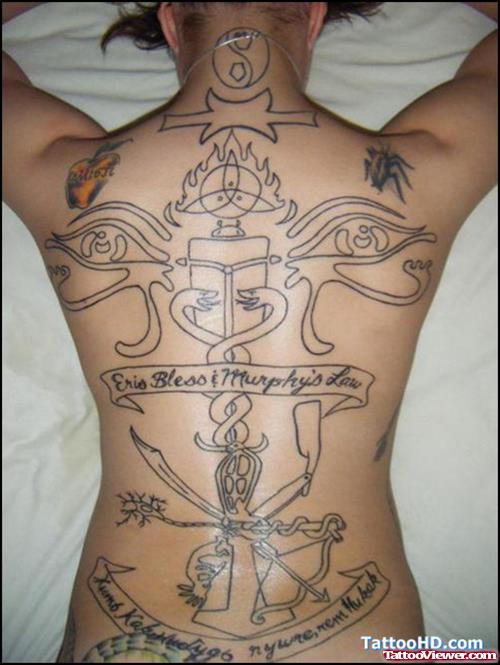 Egyptian Tattoo On Full Back