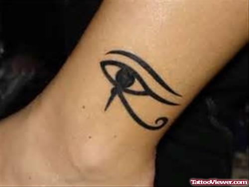 Egyptian Eye Tattoo On Leg