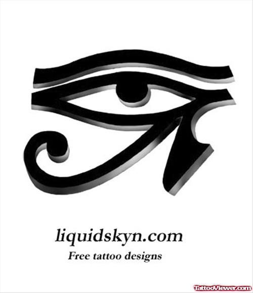 Beautiful Egyptian Eye Tattoo Design
