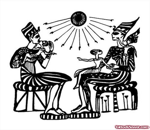 Attractive Ancient Egyptian Tattoo Design