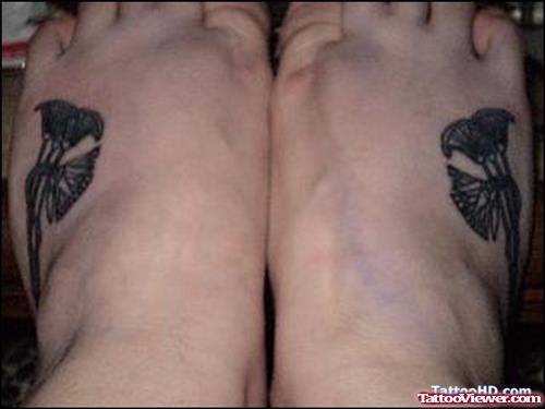 Egyptian Tattoos On Both Feet