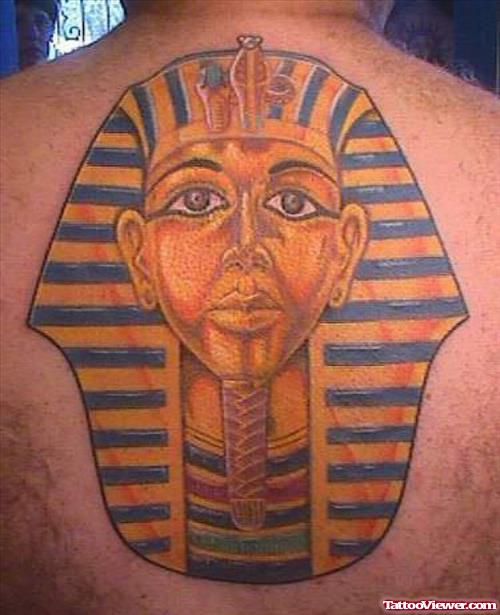 Egyptian Pharaoh Tattoo On Back