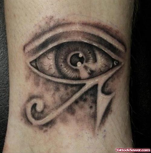 Awesome Grey Ink Egyptian Tattoo