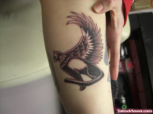 Egyptian Winged Bastet Tattoo