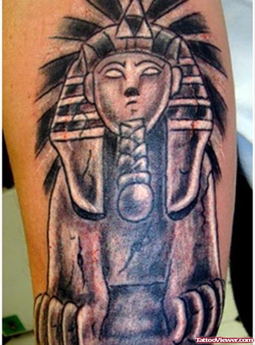 Egyptian Sphix Tattoo On Sleeve