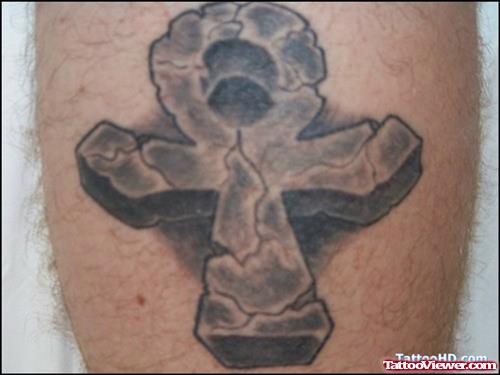Awesome 3d Egyptian Ankh Tattoo