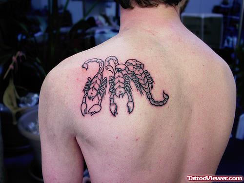 Egyptian Scorpion Tattoos On Back Shoulder