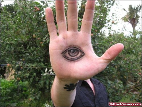 Egyptian Eye Tattoo On Palm