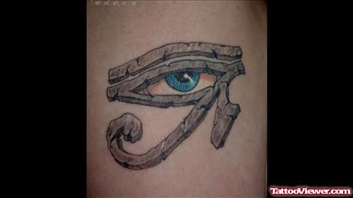 Blue Egyptian Eye Tattoo
