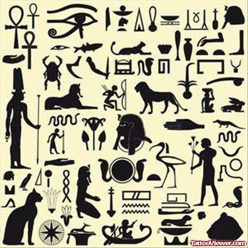Beautiful Egyptian Symbols Tattoos Designs