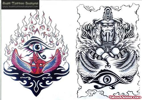 Egyptian Tattoos Designs Stencil