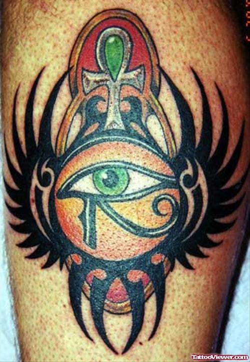 Ankh and Egyptian Eye Tattoo
