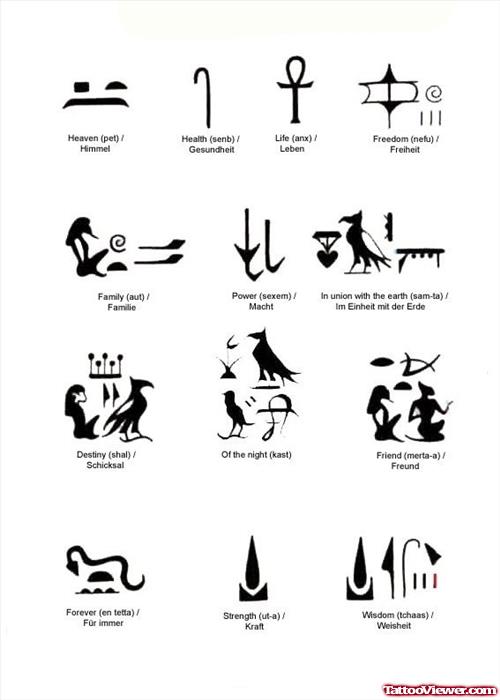 Wonderful Egyptian Tattoo Designs