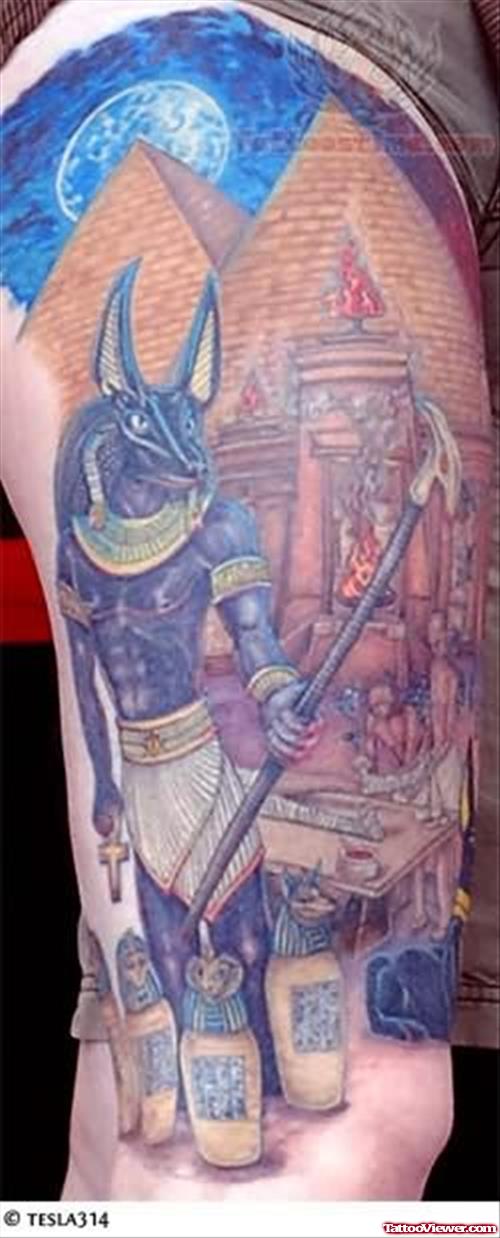Anubis Egyptian Tattoo