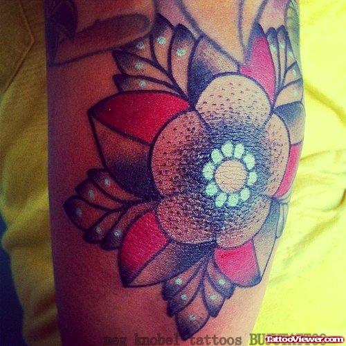Monse Flower Elbow Tattoo