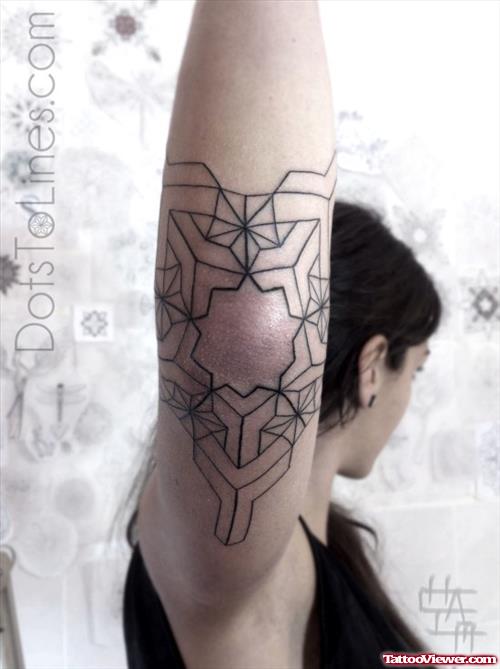 Geometric Elbow Tattoo