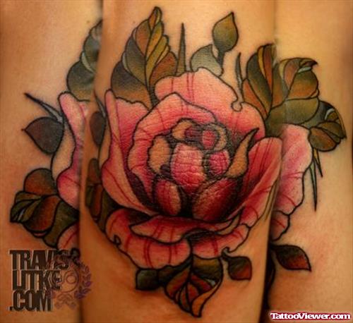 Elbow Flower Tattoo Design