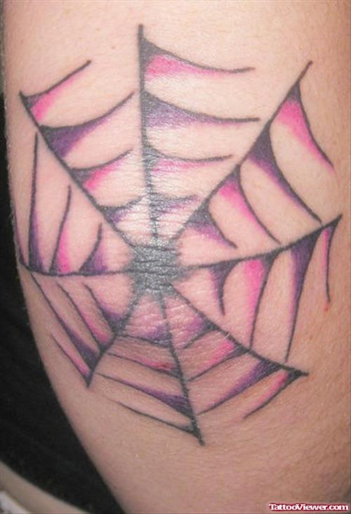 Spider Web Elbow Tattoo Design