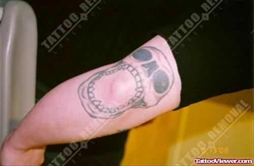 Skull Elbow Tattoo