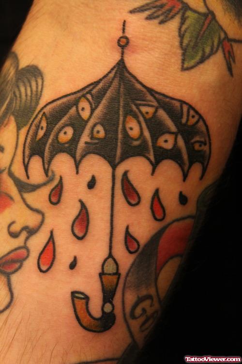 Umbrella Elbow Tattoo