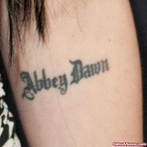 Abbey Dawn Elbow Tattoo
