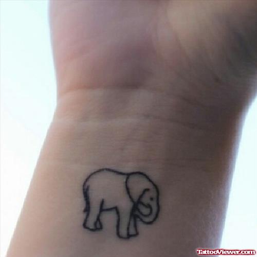 Awesome Outline Elephant Tattoo