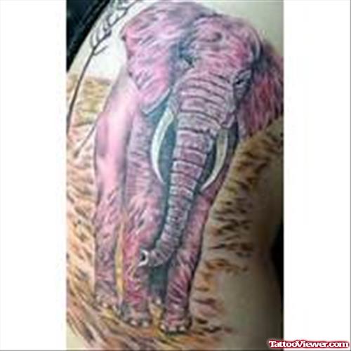 Red Elephant Tattoo