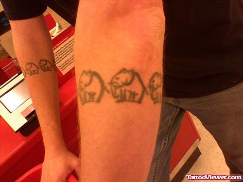 Awful Elephant Tattoos On Both Arms
