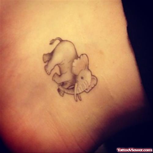 Awesome Small Baby Elephant Tattoo