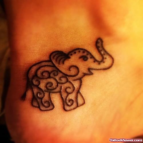 Elephant Tattoo On Heel