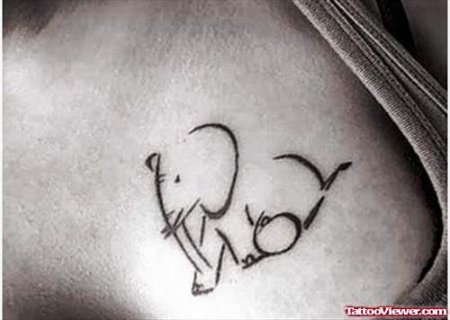 Cute Elephant Tattoo On Chest