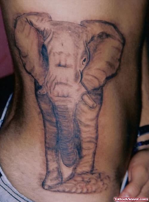 Rib Side Elephant Tattoo
