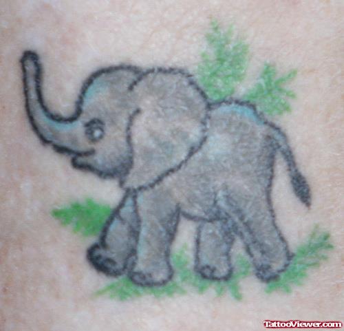 A Tiny Baby Elephant Tattoo