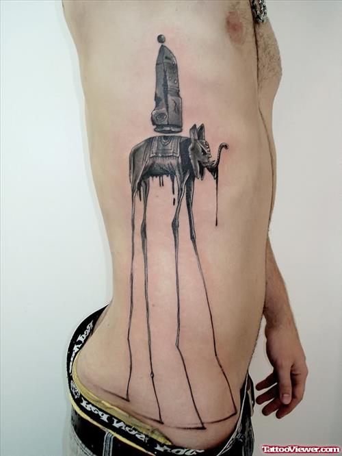 Salvador Dali Elephant Tattoo