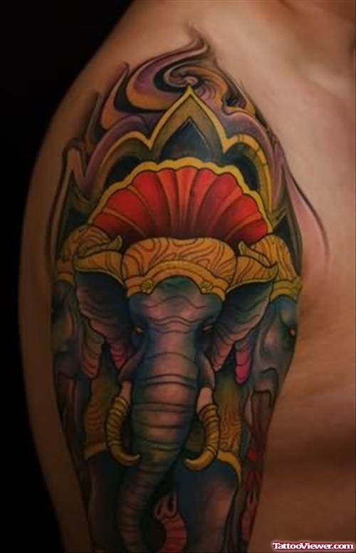 Beautiful Design For Elephant Tattoo