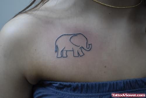 Tiny Elephant Symbol Tattoo