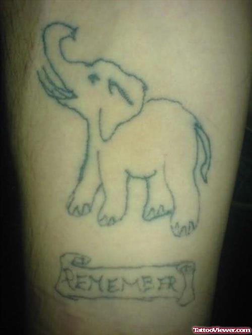 Memorial Elephant Tattoo