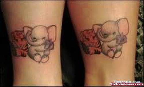 Small Elephant Tattoos On Wrists