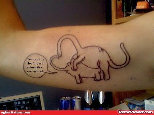 Funny Elephant Tattoo