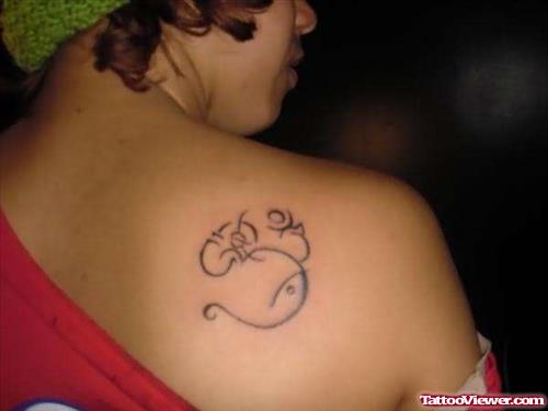Elephant Tribal Tattoo On Back