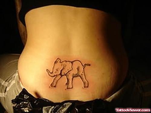 Elephant Tattoo On Waist