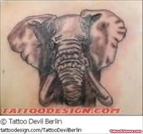Elephant Face Tattoo